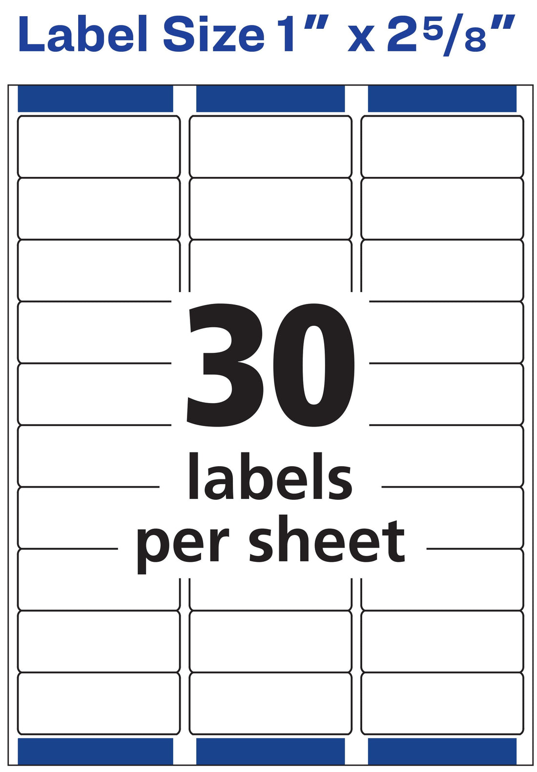 Avery Address Labels 5160, 1" x 2-5/8", Laser/Inkjet, White, 300-Pack