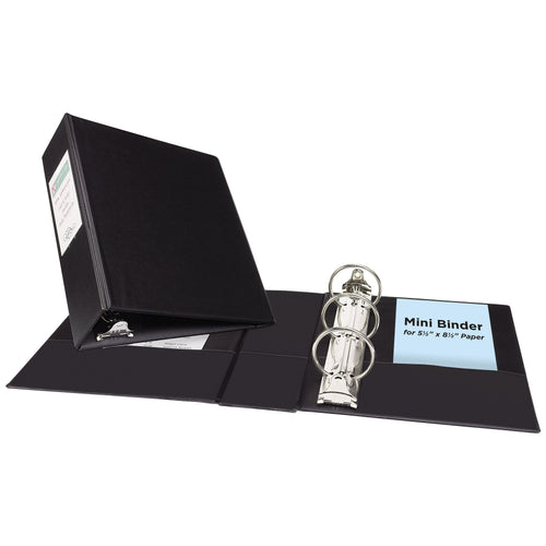 Avery Mini Binder, 2" Round Rings, Black