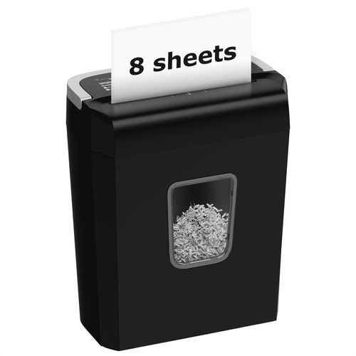Bonsaii 8-Sheet Cross-Cut Paper Shredder, 3.4-Gallon Bin