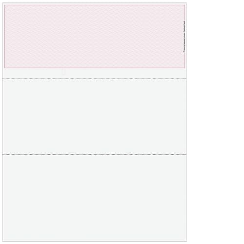 Classic Blank Top Check, Computer Checks, Burgundy Herringbone Background, 500 Pack