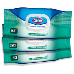 (paquete de 3) Toallitas desinfectantes Clorox Flex Pack, sin blanqueador, aroma fresco, 75 unidades