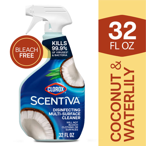 Clorox Scentiva Multi-Surface Cleaner Spray, Coconut & Waterlily, 32 fl oz