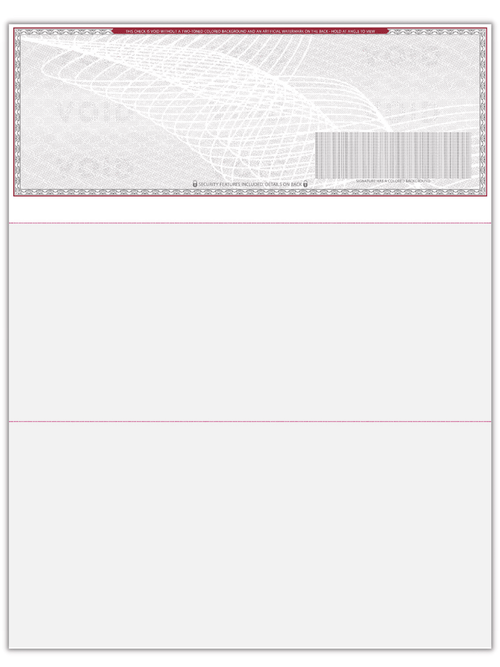 Compuchecks High Security Blank Check Stock, QuickBooks Compatible, Grey/Red Art Deco, 500 Count