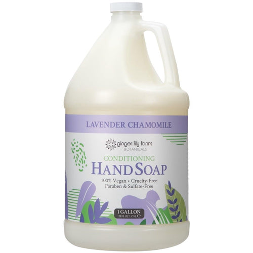 Ginger Lily Farms Botanicals All-Purpose Conditioning Liquid Hand Soap Refill, 100% Vegan & Cruelty-Free, Lavender Chamo