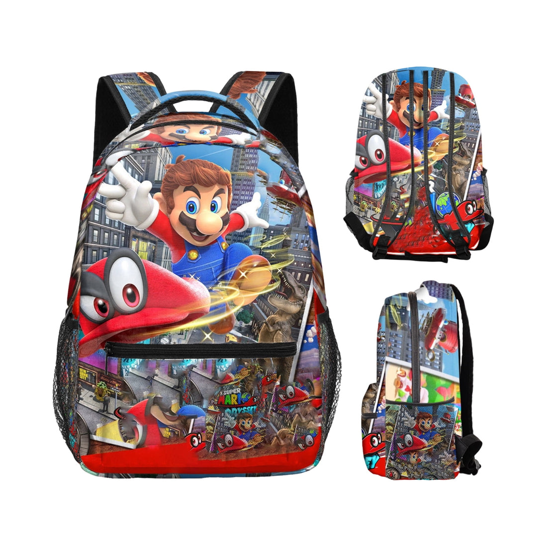 KUNPENG Teen Backpack, 16 Inch Video-Game Print, Large-Capacity School Bag