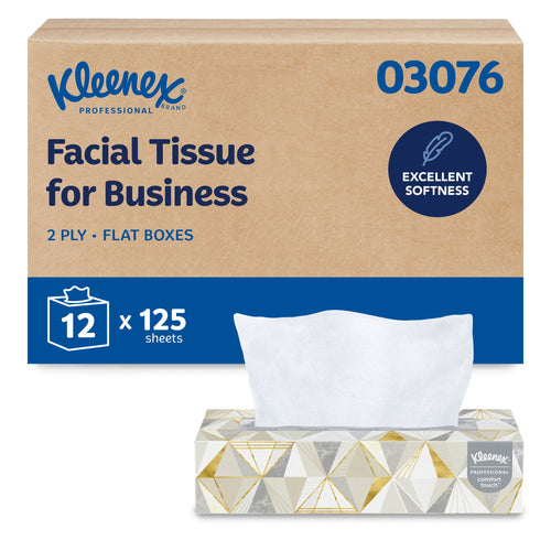 Kleenex Professional Facial Tissue, 2-Ply, 18 Boxes/Case