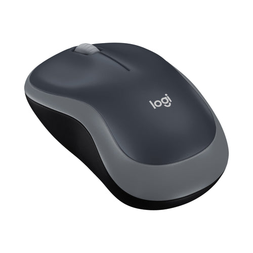 Logitech M185 Wireless Mouse, 2.4GHz USB Receiver, Gray