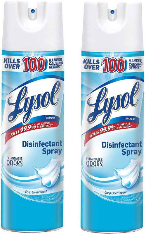 Lysol Disinfectant Spray, Crisp Linen, 19 oz, 2-Pack