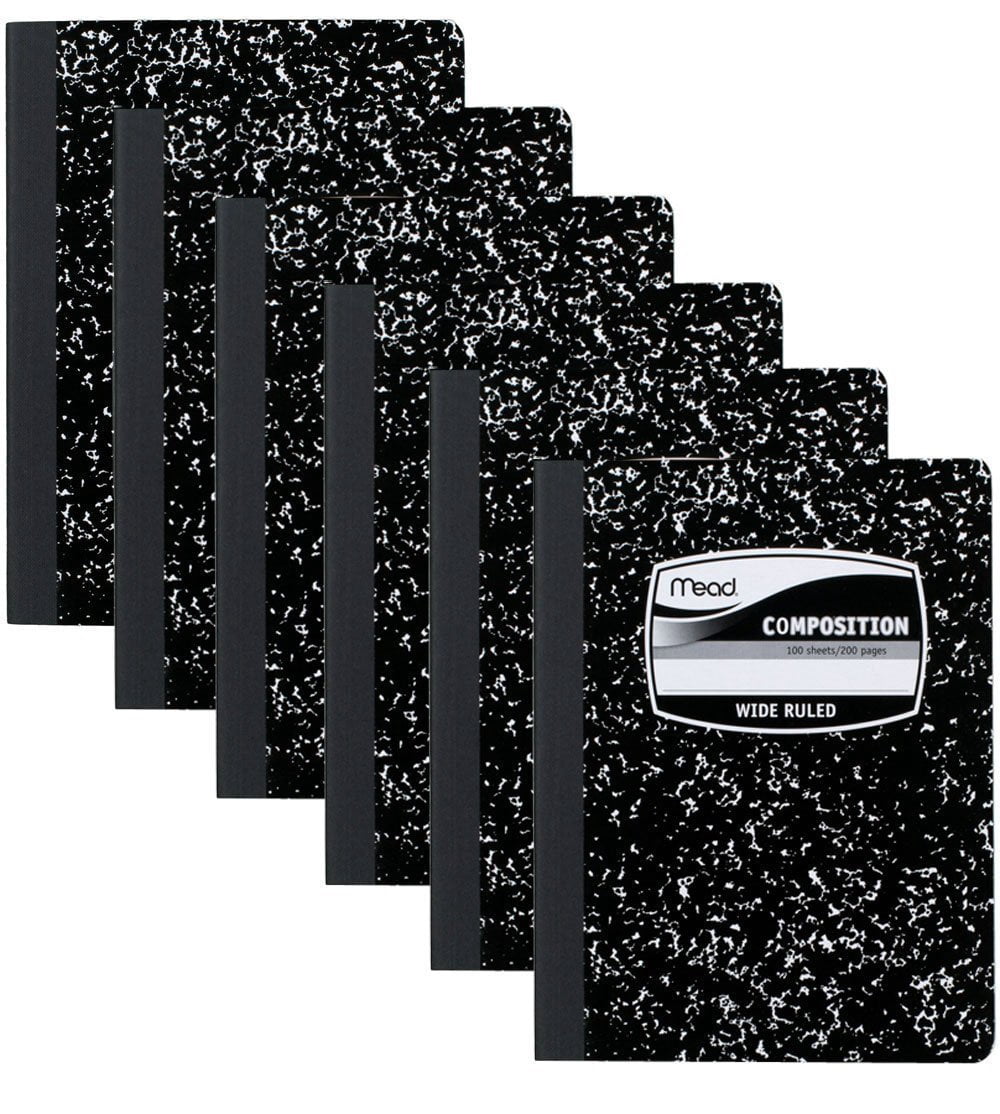 Mead Composition Notebooks, Wide Ruled, 6-Pack