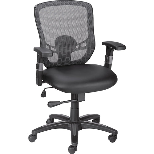 Staples Corvair Mesh Back Luxura Faux Leather Computer and Desk Chair Black 2/Pack 59455-CCVS