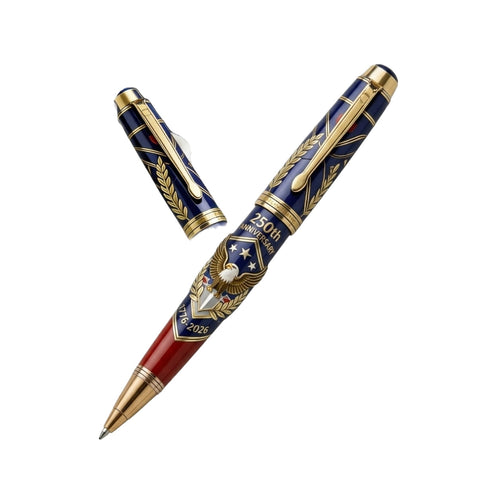 QLUEWX 5.9" 250th Anniversary Ballpoint Pen, Independence Day Commemorative Ballpoint Pen 4th of July Decorations, 250th Anniversary Merchandise, 250th Anniversary Gifts for Boys & Girls