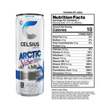CELSIUS Sparkling Arctic Vibe, Functional Energy Drink 12 fl oz (Pack of 12)