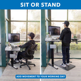 Mount-It! Eclectic Height Adjustable Corner Sit-Stand Desk, Ergonomic, New Design
