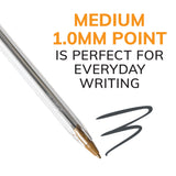 BIC Cristal Xtra Smooth Medium Point Ball Pen, Black Ink, 10 Pack