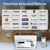 4x6 Thermal Shipping Label Printer, Bluetooth and USB, for Windows, iOS, and Android