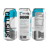 CELSIUS ESSENTIALS, Sparkling Blue Crush, Performance Energy Drink 16 fl oz (Pack of 12)