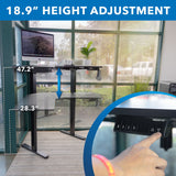 Mount-It! Eclectic Height Adjustable Corner Sit-Stand Desk, Ergonomic, New Design