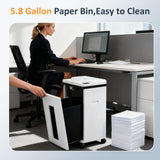 QUIETLEMON 200-Sheet Auto-Feed Micro-Cut Paper Shredder, P-5 High Security, 5.8-Gal Bin, Anti-Jam