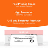 Rongta Bluetooth Shipping Label Printer, Wireless 4x6 Thermal Label Printer for Shipping Packages, Pink
