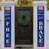 4th of July Decorations Patriotic Decor Pre-assembled Hanging Banners Memorial Day Flag Labor Veterans Armed Forces Military Homecoming Red White Blue Decorations