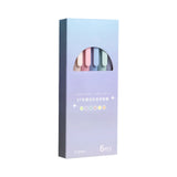 Retractable Gel Pens Set, 6 Assorted Colors, Fine Tip, Fast-Drying Ink (6-Pack)