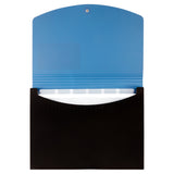 Smead Poly Expanding File, 12 Pockets, Letter Size, Blue/Black