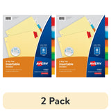 Avery Big Tab Insertable Dividers, 8-Tab, Multicolor, 2-Pack