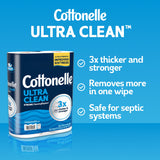 Cottonelle Ultra Clean Toilet Paper, Strong Tissue, 12 Mega Rolls