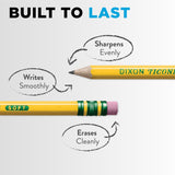 Ticonderoga Wood Pencils, Unsharpened, #2 HB .3 mm Lead, Yellow, 24 Count