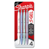 Sharpie S-Gel Pens, Medium Point (0.7mm), Black Ink, Assorted Fashion Barrel Colors, 4 Count