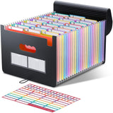 26-Pocket Accordion File Folder Organizer, A4/Letter Size, Expandable with A–Z Color Tabs