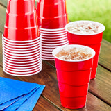Great Value Red Disposable Plastic Party Cups, 18 oz, 50 Count