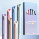 Retractable Gel Pens Set, 6 Assorted Colors, Fine Tip, Fast-Drying Ink (6-Pack)