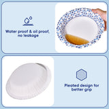 JOLLY CHEF Disposable Paper Bowls, Strong, Soak-Proof, Microwave Safe, 20 oz, Patterned, 150 Count