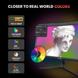 CRUA 24-inch Curved Gaming Monitor, FHD 1080p, 180Hz, FreeSync (Black)