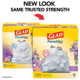 Glad ForceFlex Tall Kitchen Drawstring Trash Bags, 13 Gallon, Gain Lavender with Febreze Freshness, 120 Count - view 2