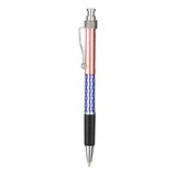 TanSiDing Independence Day Flag Pen Patriotic Push Button Ballpoint Pen with Tricolor Design Smooth Writing Office Supplies Party Favors Gifts for Holiday Celebration