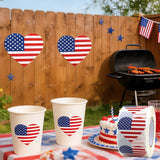 JHyouerji 500Pcs USA Flag Stickers Red White Blue Star Stickers Self Adhesive for 4th Of July Independence Day Memorial Day Home Office Car Party Decor