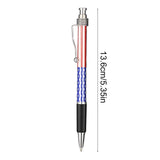 TanSiDing Independence Day Flag Pen Patriotic Push Button Ballpoint Pen with Tricolor Design Smooth Writing Office Supplies Party Favors Gifts for Holiday Celebration
