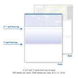 DocuGard Standard Marble Top Blue Security Checks, 8.5 x 11, 2500 Sheets (Carton 5x500) - view 2
