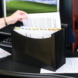 Smead Poly Expanding File, 12 Pockets, Letter Size, Blue/Black - view 6