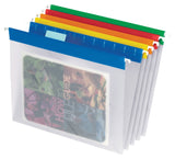 Hanging File Folders, Letter Size, Plastic with Adjustable 1/5-Cut Tabs, Assorted Colors - view 2