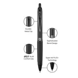 uniball 207 Plus+ Retractable Gel Pens, Medium Point (0.7mm), Black, 12 Count