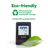 onn. Remanufactured HP 63 Black Ink Cartridge