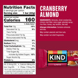 KIND Gluten Free Cranberry Almond Snack Bars, 1.4 oz, 6 Count, Cardboard Box