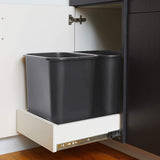 2.11 Gallon Slim Wastebasket, Fits Under Desk & Narrow Spaces, Office/Home/Dorm, Black (8L)