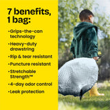 Glad ForceFlex Tall Kitchen Drawstring Trash Bags, 13 Gallon, Gain Lavender with Febreze Freshness, 120 Count - view 6