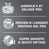 Pilot G2 Retractable Gel Pens, Fine Point, Black, 12-Pack - view 3