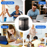 Deli Electric & Battery Pencil Sharpener, Automatic with Adjustable Thickness, Black