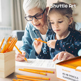Wood-Cased #2 HB Pencils, Shuttle Art 350 Pack Sharpened Yellow Pencils with Erasers, Bulk Pack Graphite Pencils for Writing, Drawing and Sketching
